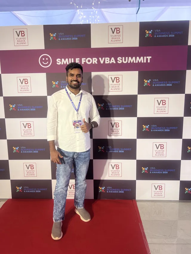 Abhijith at the VBA Summit 2024